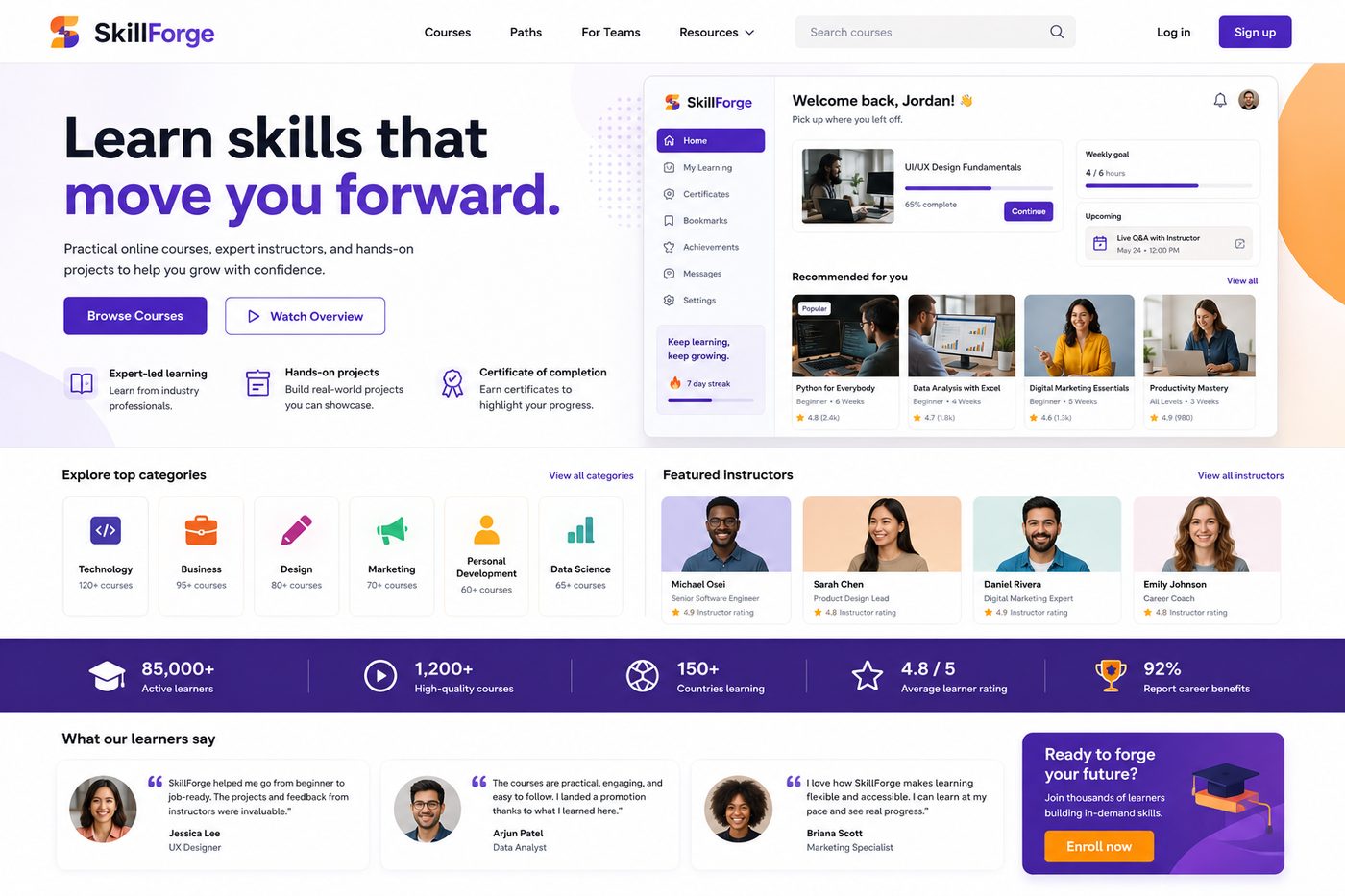 SkillForge — E-learning by Ranaverse